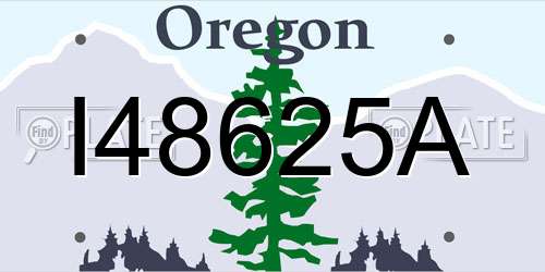 I48625A Oregon License Plate