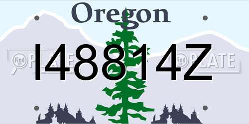 I48814Z Oregon License Plate