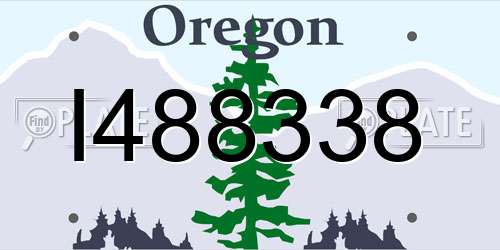 I488338 Oregon License Plate