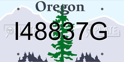 I48837G Oregon License Plate