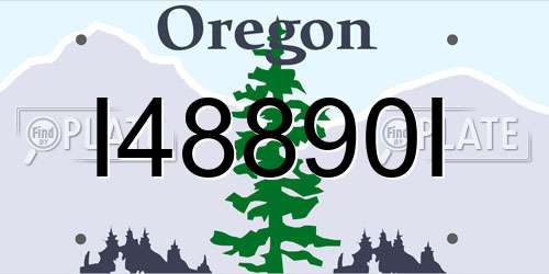 I48890I Oregon License Plate