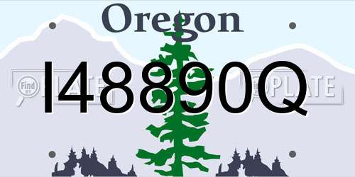 I48890Q Oregon License Plate