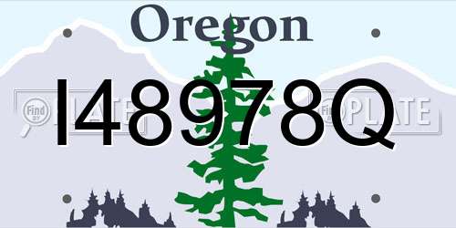 I48978Q Oregon License Plate
