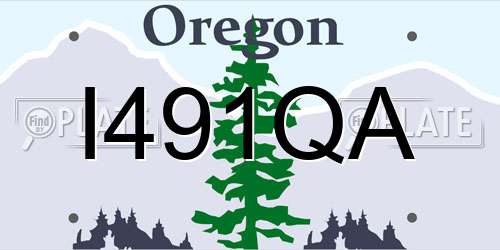 I491QA Oregon License Plate