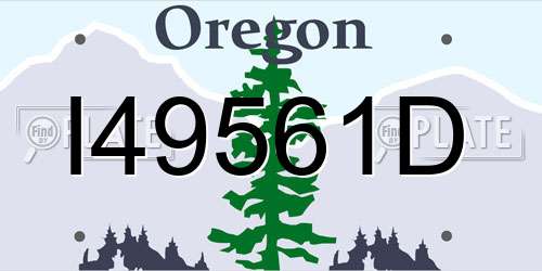 I49561D Oregon License Plate