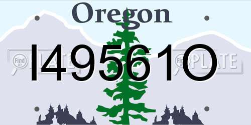 I49561O Oregon License Plate