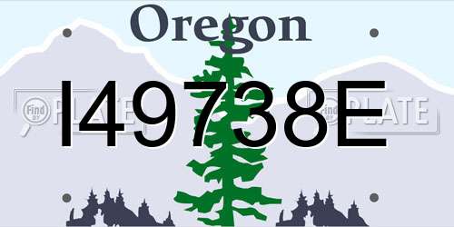 I49738E Oregon License Plate