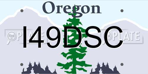 I49DSC Oregon License Plate