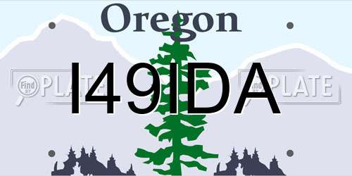 I49IDA Oregon License Plate