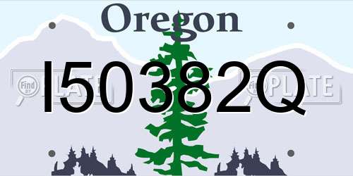 I50382Q Oregon License Plate