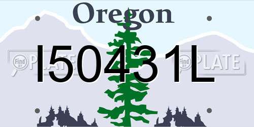 I50431L Oregon License Plate