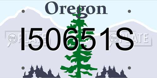 I50651S Oregon License Plate