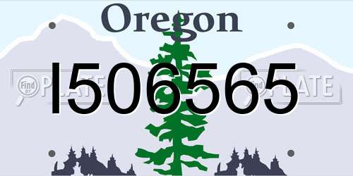 I506565 Oregon License Plate