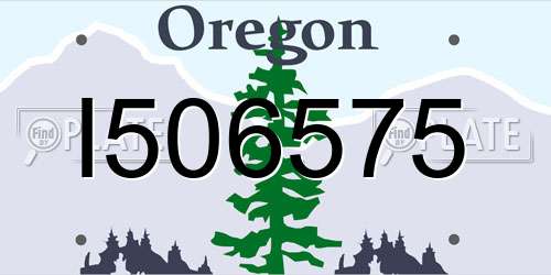 I506575 Oregon License Plate