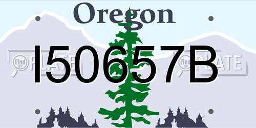 I50657B Oregon License Plate