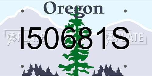 I50681S Oregon License Plate
