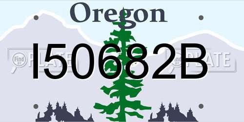 I50682B Oregon License Plate
