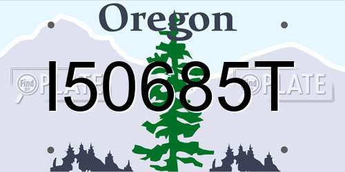 I50685T Oregon License Plate
