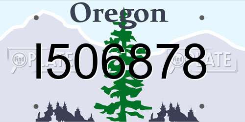 I506878 Oregon License Plate