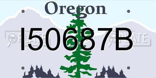 I50687B Oregon License Plate