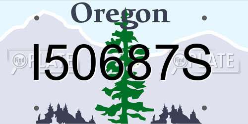 I50687S Oregon License Plate