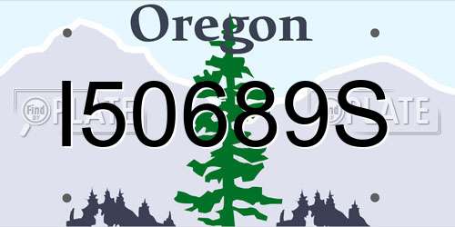 I50689S Oregon License Plate