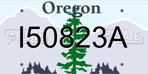 I50823A Oregon License Plate