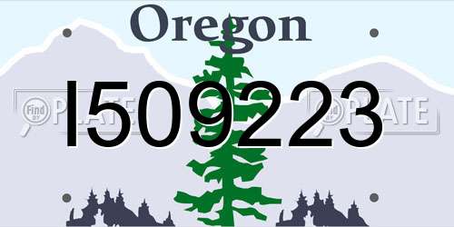 I509223 Oregon License Plate