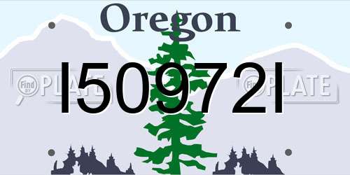 I50972I Oregon License Plate