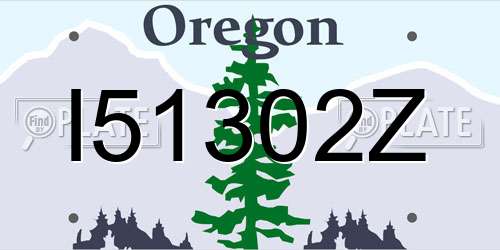 I51302Z Oregon License Plate