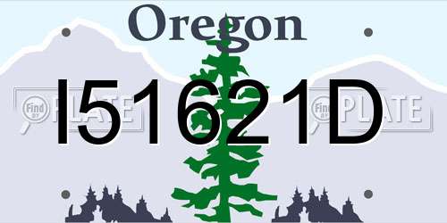I51621D Oregon License Plate