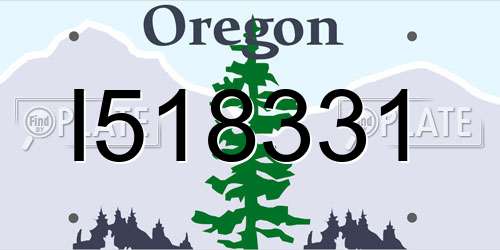 I518331 Oregon License Plate