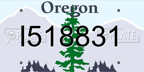 I518831 Oregon License Plate