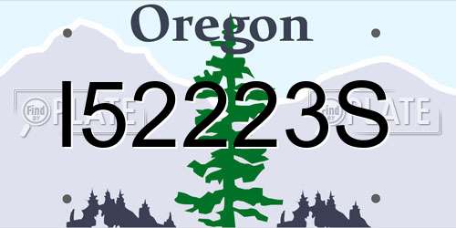 I52223S Oregon License Plate