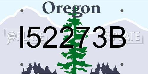 I52273B Oregon License Plate
