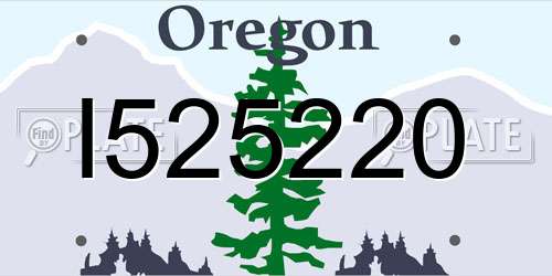 I525220 Oregon License Plate