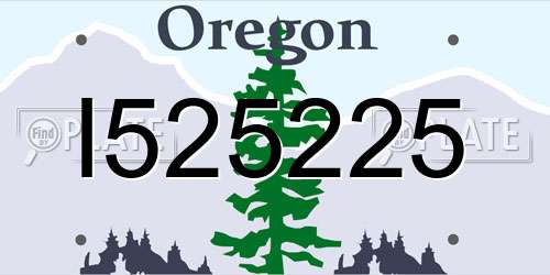 I525225 Oregon License Plate