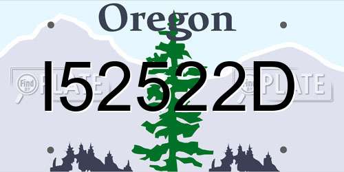 I52522D Oregon License Plate