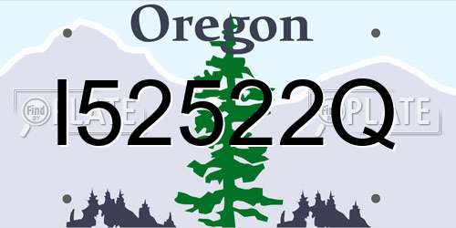 I52522Q Oregon License Plate