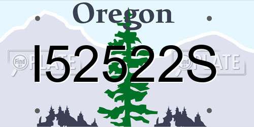 I52522S Oregon License Plate