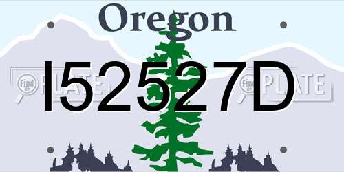 I52527D Oregon License Plate