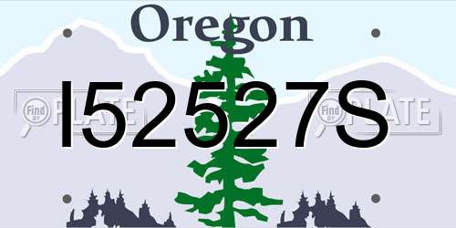 I52527S Oregon License Plate