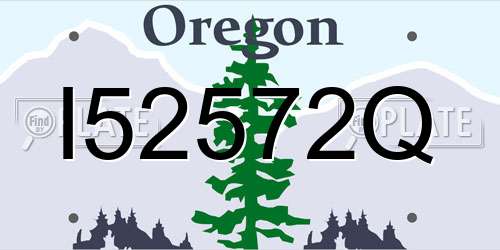 I52572Q Oregon License Plate