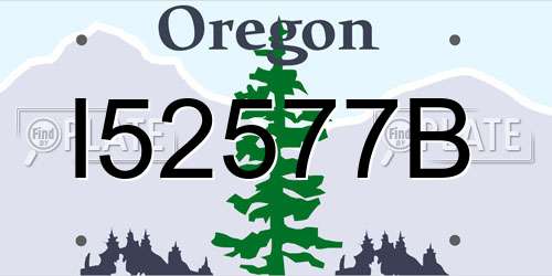 I52577B Oregon License Plate