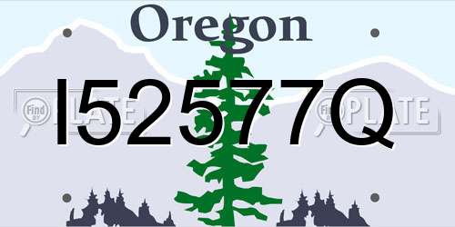 I52577Q Oregon License Plate