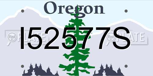 I52577S Oregon License Plate