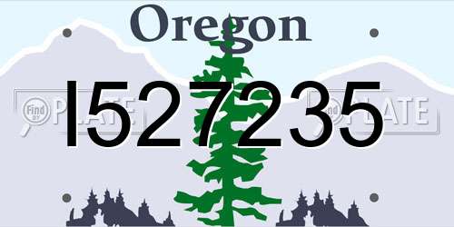 I527235 Oregon License Plate