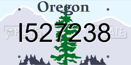 I527238 Oregon License Plate