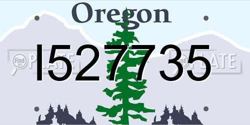 I527735 Oregon License Plate