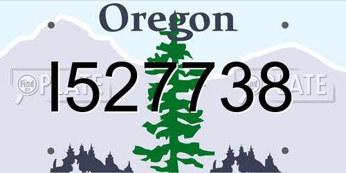 I527738 Oregon License Plate